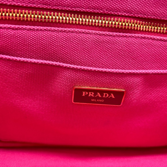 Prada Canapa Two Way Small Canvas Tote - Picture 10 of 15